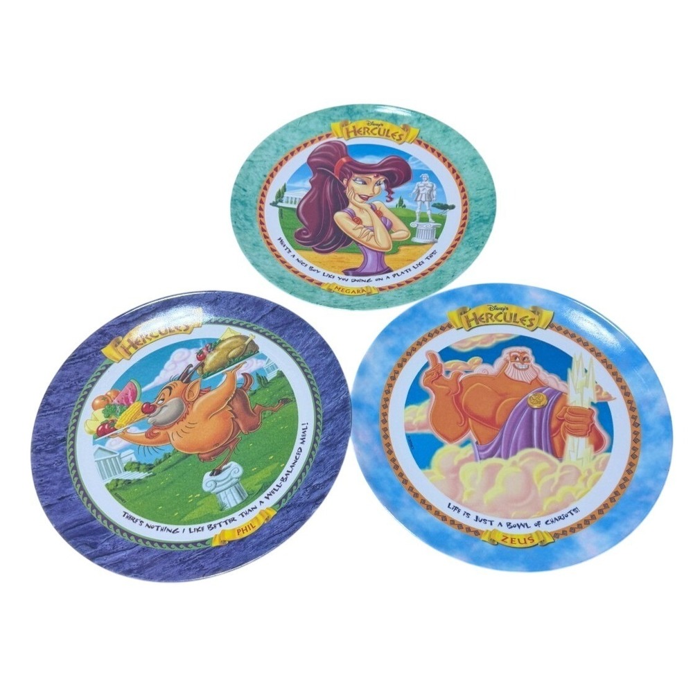 Set of 3  McDonald's Disney's Hercules Movie Collector 9.5" Plates 1997 Vintage!